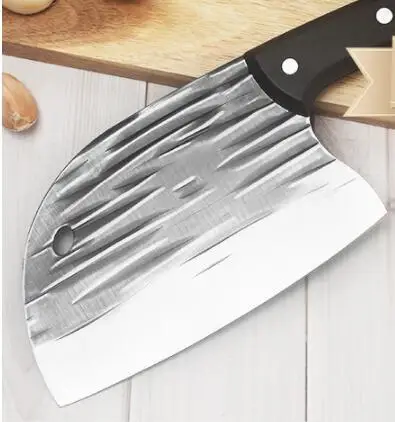 Amazon hot hand made high carbon steel 5cr15Mov 7 inch chef knife set butcher knife cleaver knife for kitchen and outdoor