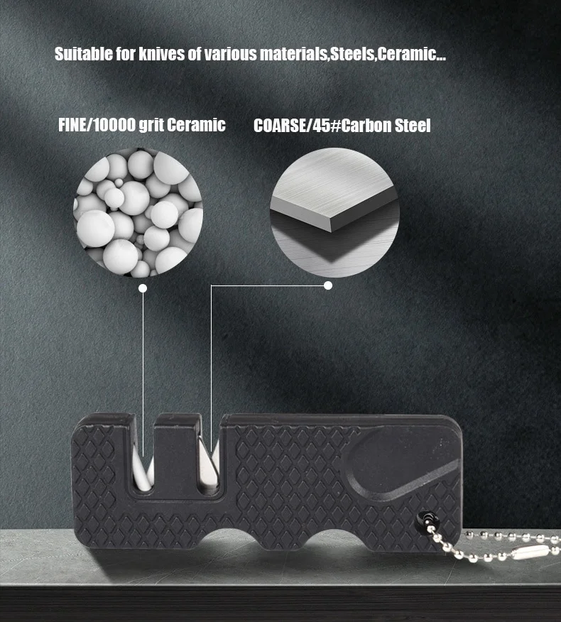 Hot Sale Two-stage Knife cheap sharpener Portable Mini sharpener Outdoor knife Kitchen Knife Manual Portable Sharpener