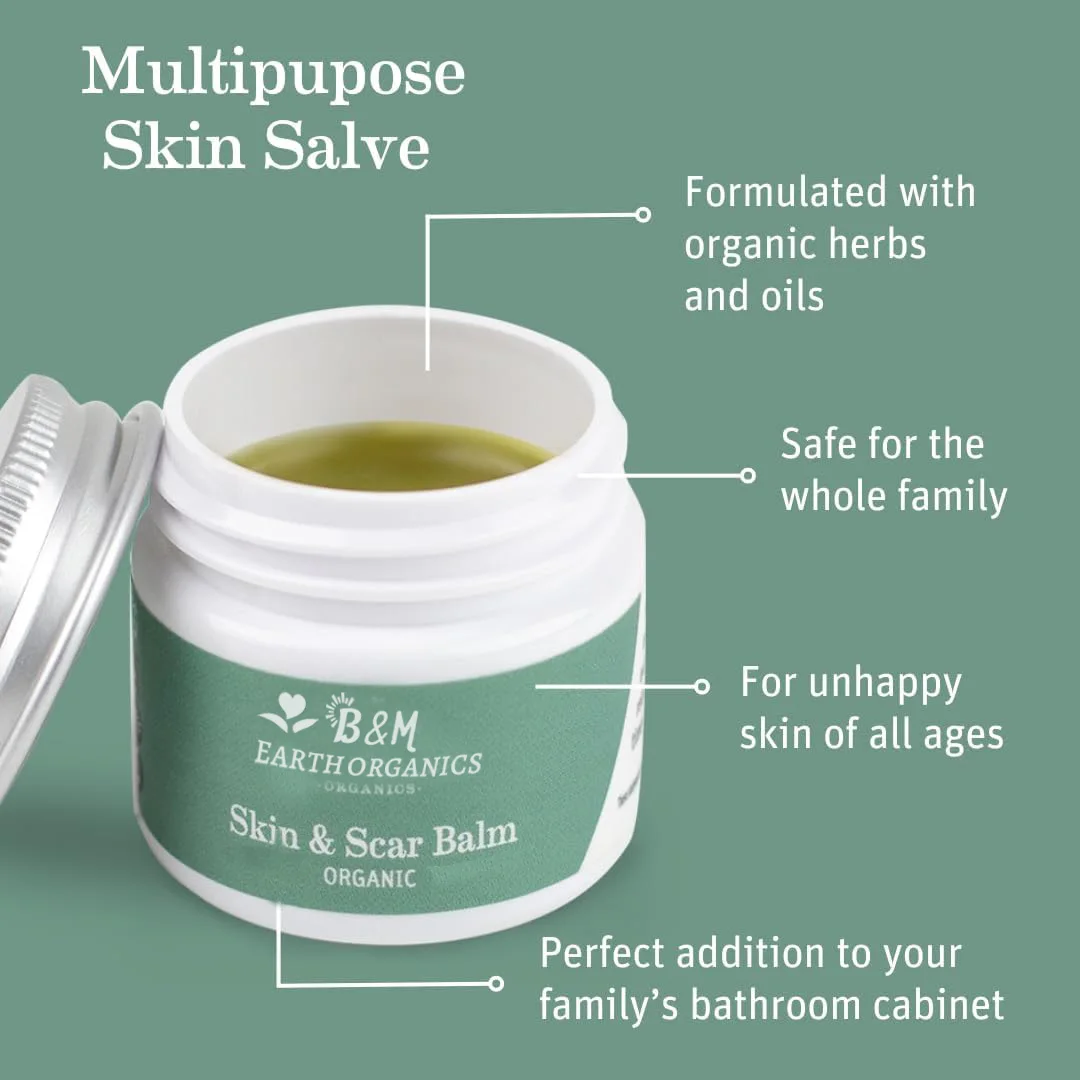 Organic Skin Scar Balm Skin Care Pregnancy Stretch Mark Scar Cream with Organic Jojoba Oil Tamanu Oil