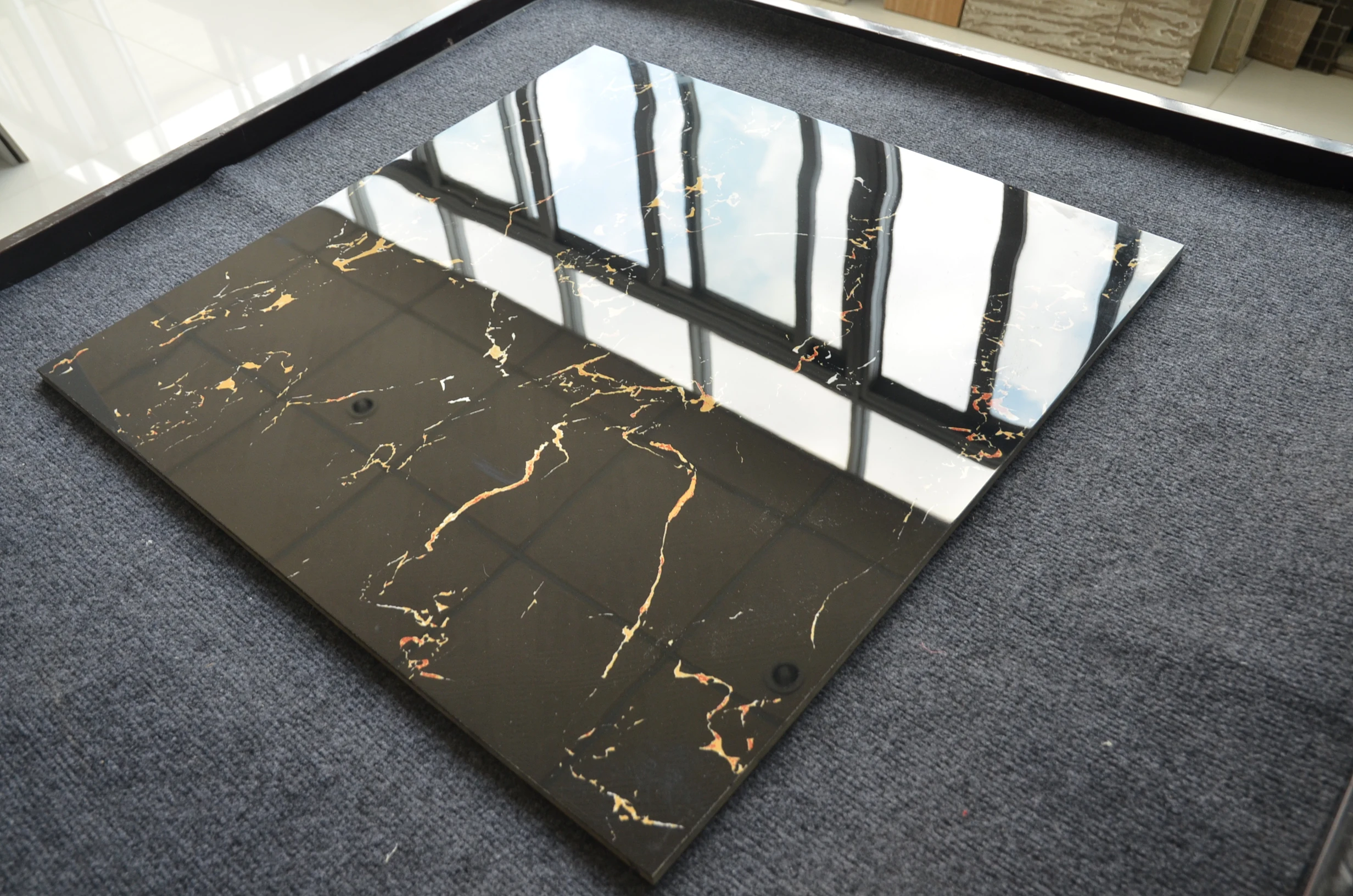 Handmade Ceramic Florida Fire Glazed Marble Tiles 24x24 Homogeneous for Floor Modern Design for Interior and Villa Walls