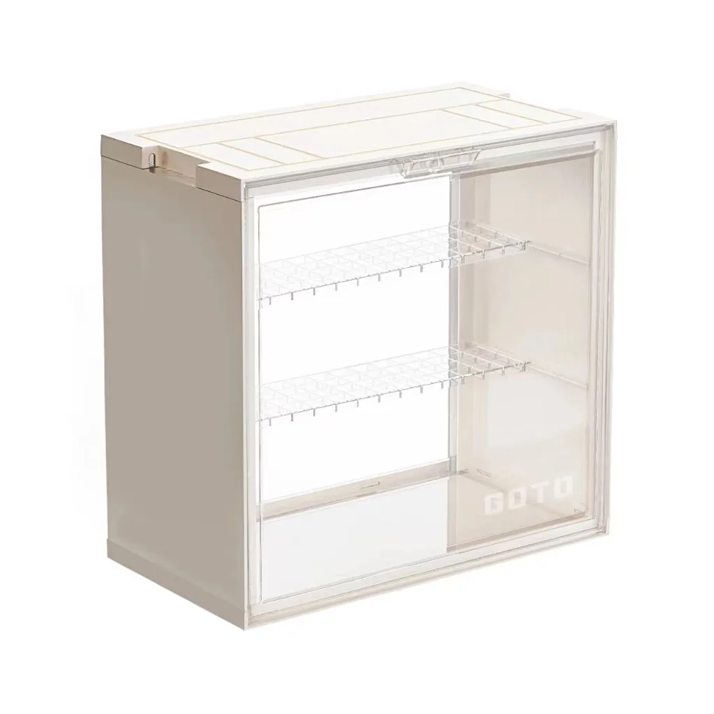GOTO  Clear Assemble Display Box, Doll Display Storage Case, Stackable Show Case for Pop Mart, Lego, Collectibles, Toys