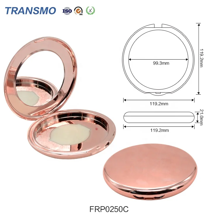 Empty air cushion foundation compact case cream blush container empty mirrored round empty compact case matte