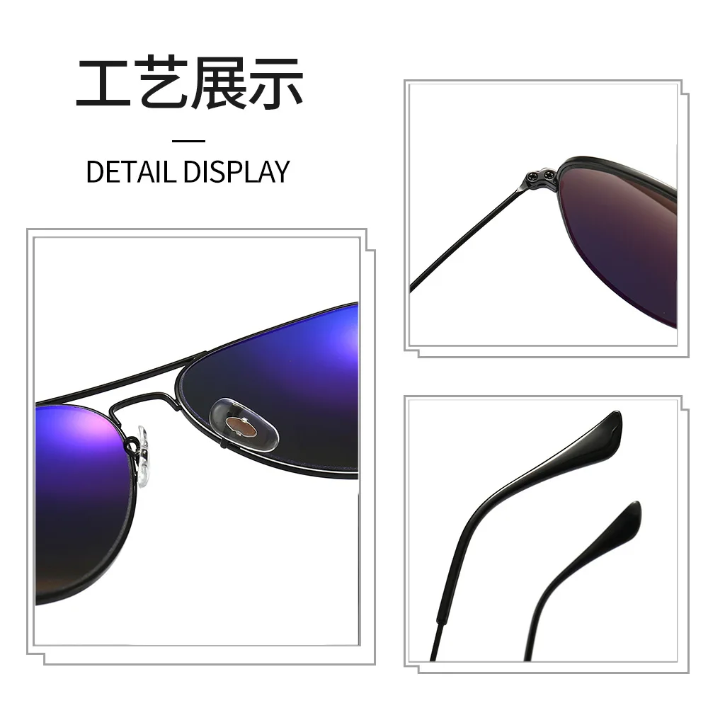 2022 Men Metal frame Polarized lens STAINLESS temples Retro Custom Logo Sunglasses Eyeglasses Lenses glasses