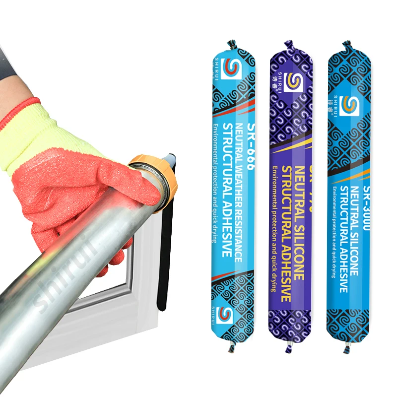 Neutral silicone weather resistant structure adhesive building decoration anti-mildew engineering structure adhesive