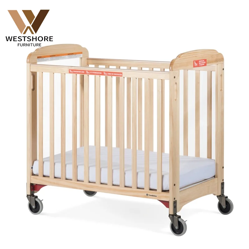 Wholesale Montessori Kindergarten Preschool Wood Single Bed For Kids Rest Bed Daycare Furniture Kids Cribs Wooden Crib Set