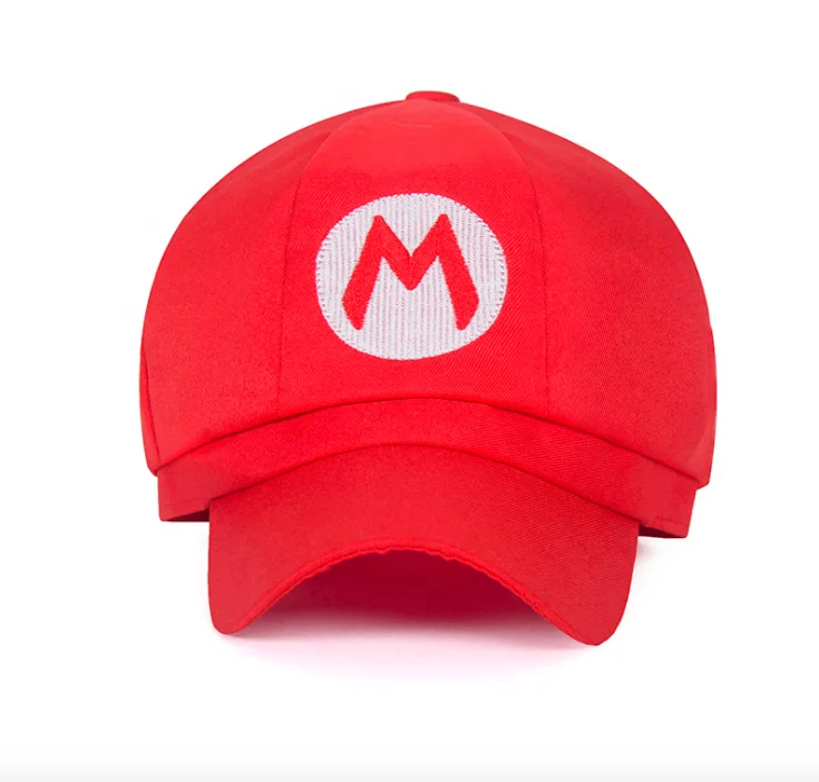 Multicolor Custom Anime Cosplay Super Mario Bros Party Hats Red Green Mario Children Stage Show Hat