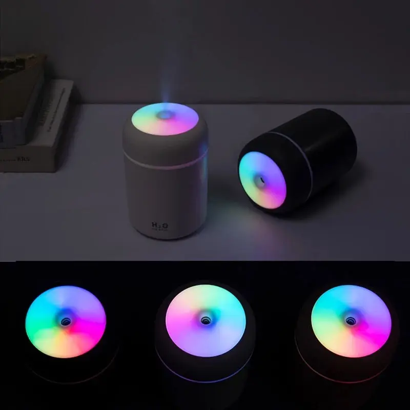 2024 new H2O Humidifiers Humidificador Colorful Led Night Light Portable Smart Cool Mist Ultrasonic Mini Usb Car Air Humidifier