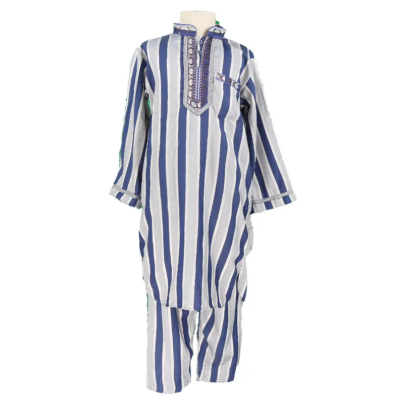 2024 factory direct sales Fashion high quality stripe sell good arabic thobe alharamain jubba for boy