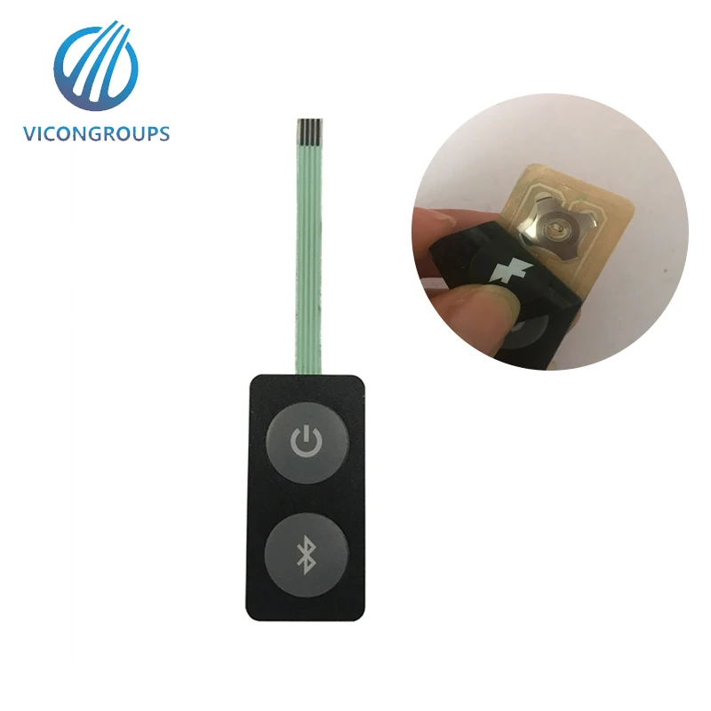 Custom Embossed Tactile One Key Membrane Switch/Keypad/Keyboard With Backlight LED