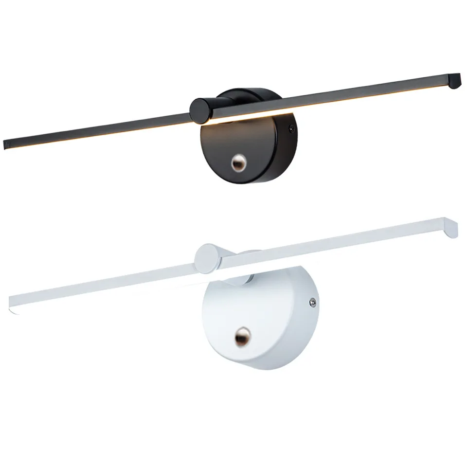 Маленькая черная настольная лампа Светодиодная настенная белая/черная для дома спальни кровати бокового зеркала передняя