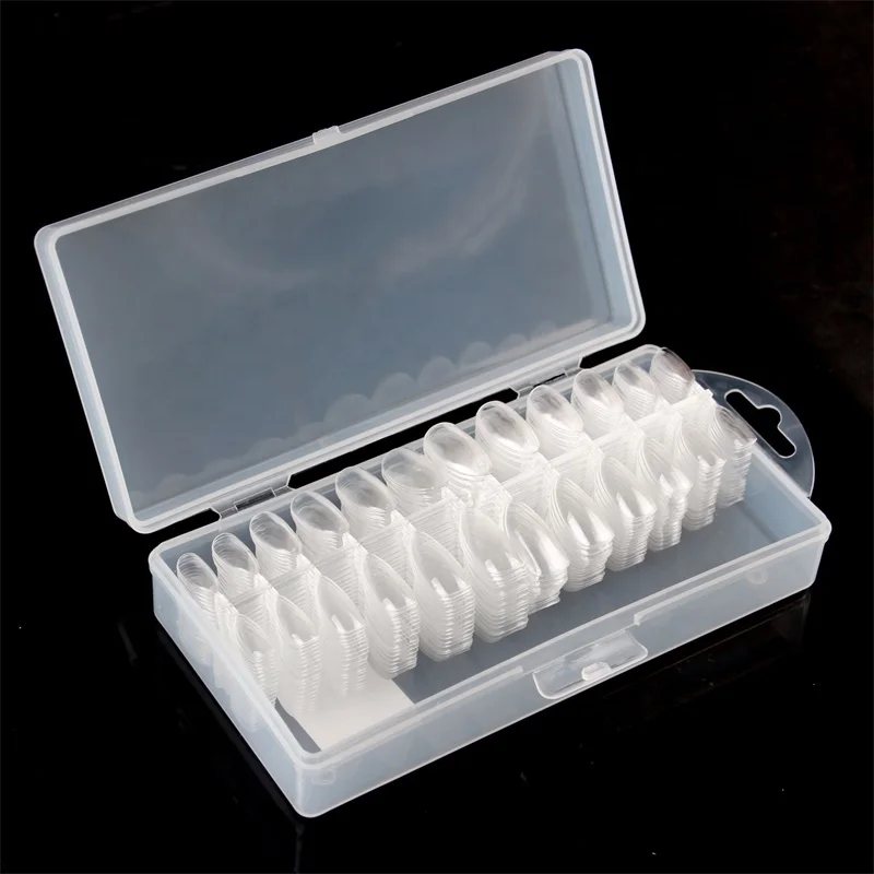 Nadeco Ultra thin  False Nail Tips Soft Gel Nail Tips Medium Almond/Stiletto  Nail Tips