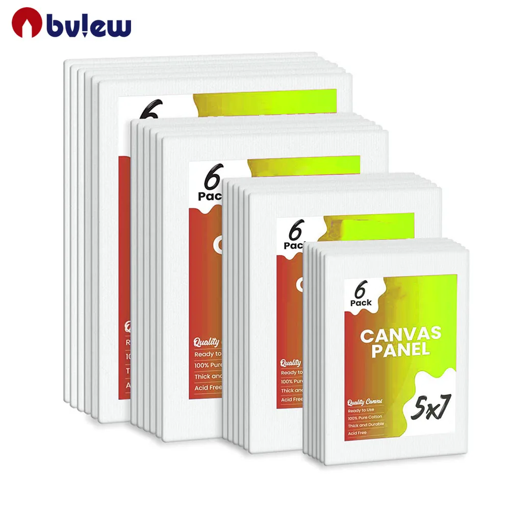 Multi Pack 100% Cotton  Artist Canvas Panels Boards for Painting