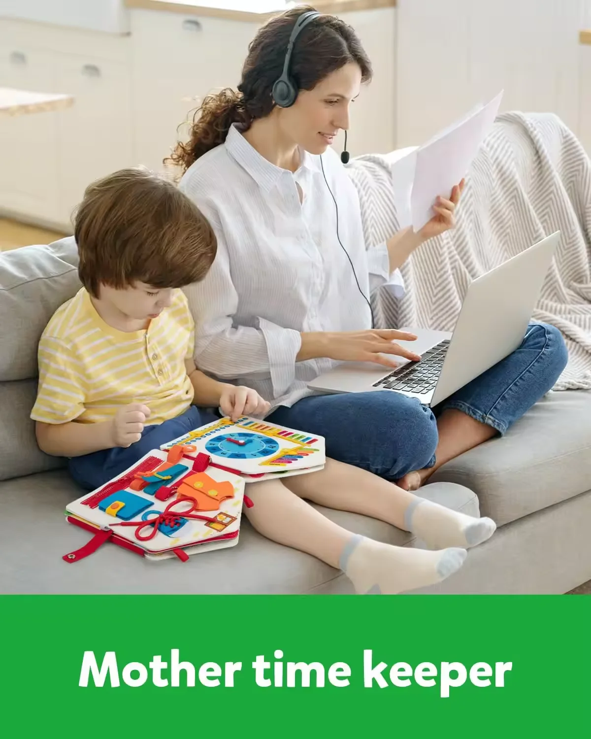 KYK Activity Sensory Boards Fine Motor Skill Quiet Book Toddler Soft Felt Cloth Montessori Busy Book for 3 4 5 Year Old