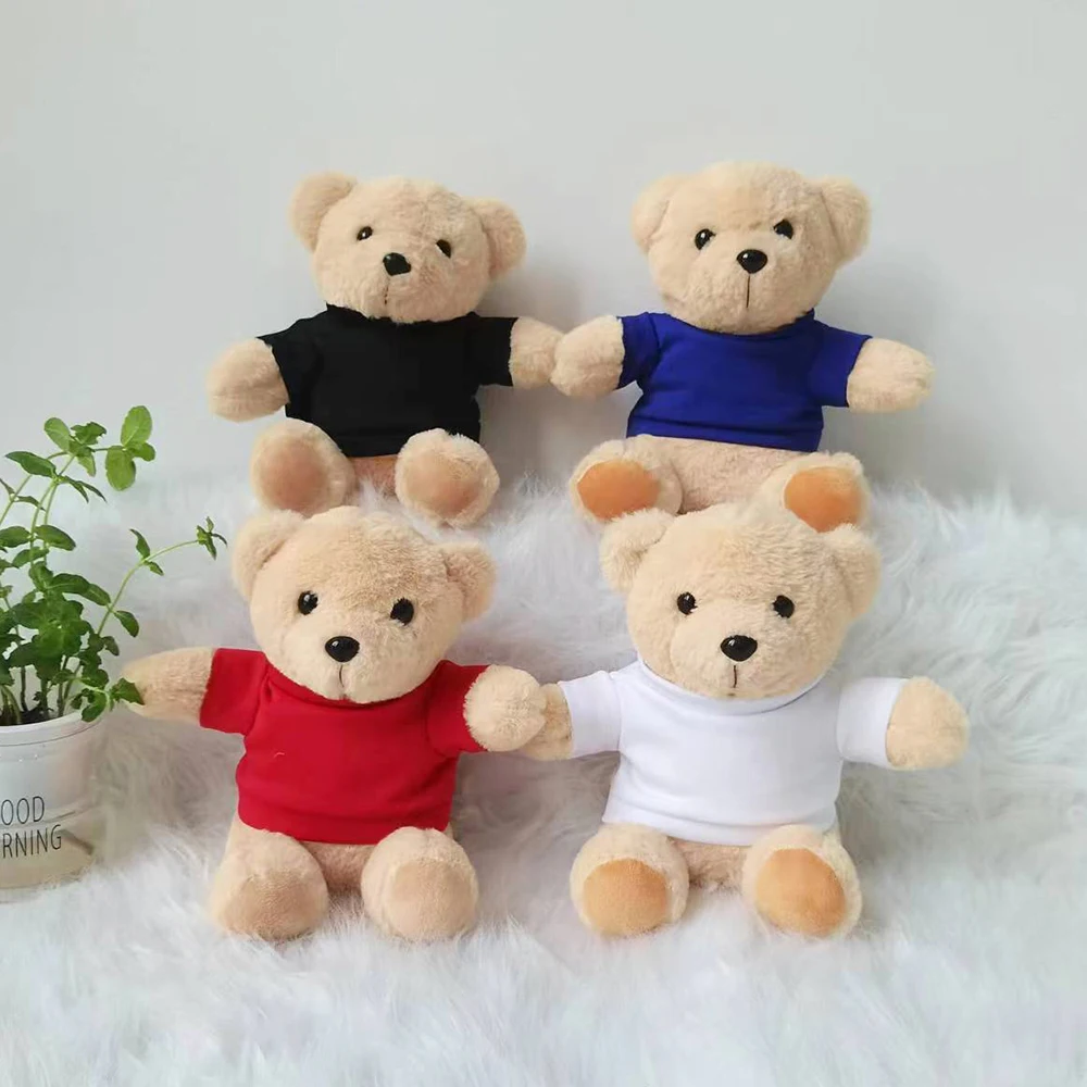 Wholesale cheap price stuffed animals classic Plush Cartoon Bear Custom Logo Teddy Bear with T-shirt  Plush Toy
