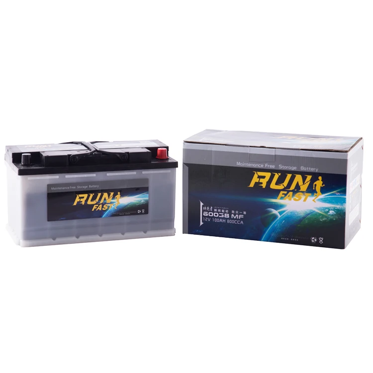 lead acid MF 60038 12V100Ah auto battery Car factory Reliable manufacturer maintenance free
