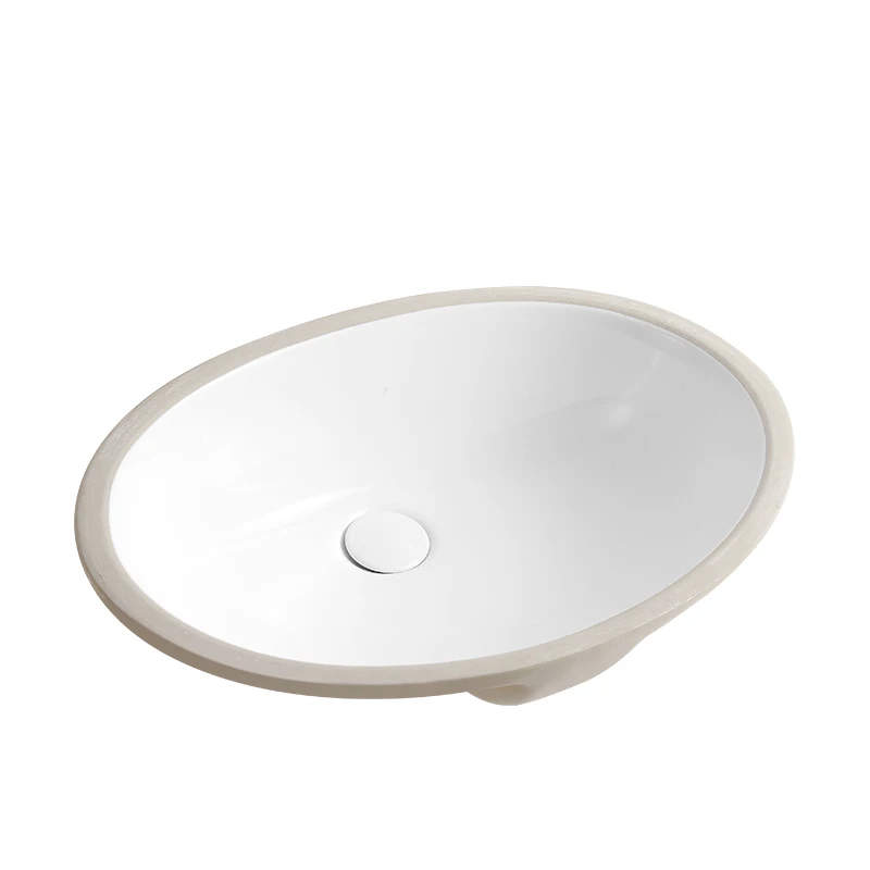 Cheap Price Under Counter Wash Basin Sink Oval Shape Ceramic Bathroom Sink