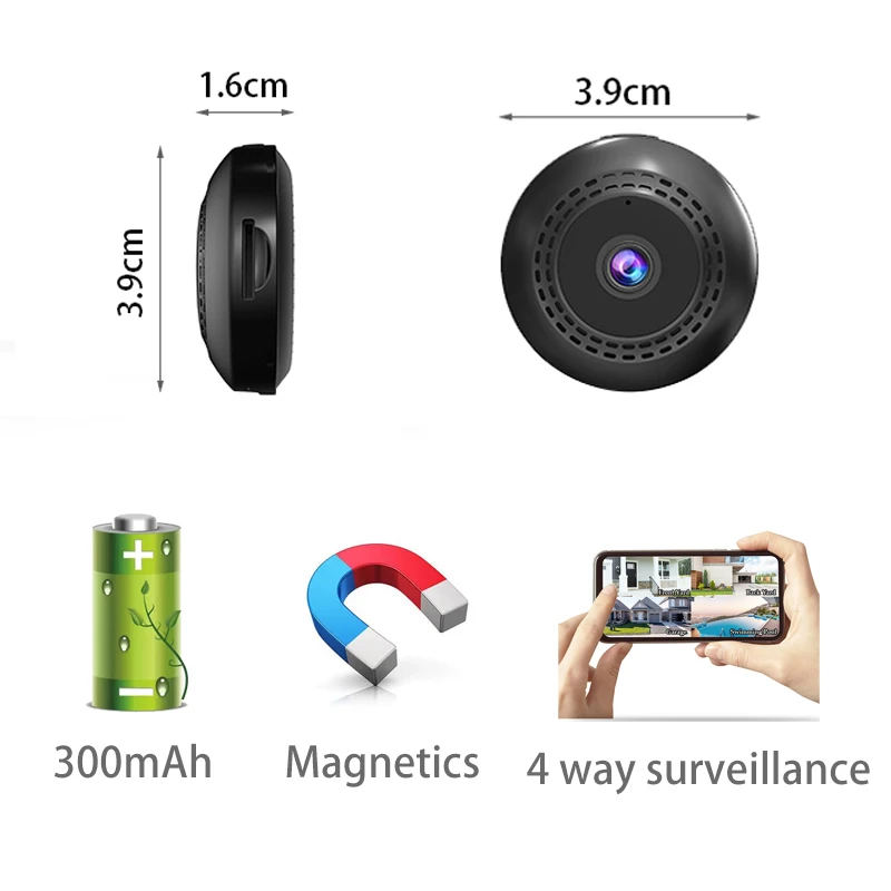 Mini 1080p camera  Wireless Wifi Home Security Cam Small  Surveillance Ip cctv mini camera