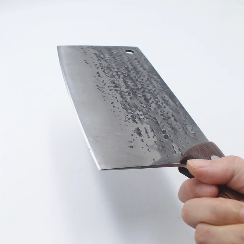 Heavy Duty Chinese kitchen chef Cleaver knife with Wooden Handle for meat and vegetables