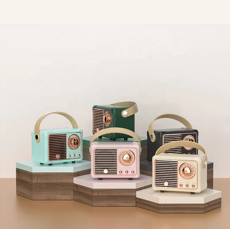 Creative Wireless Retro Radio Speaker Portable Audio Vintage Fashion Nostalgic Mini Stylish Classic Design Speakers