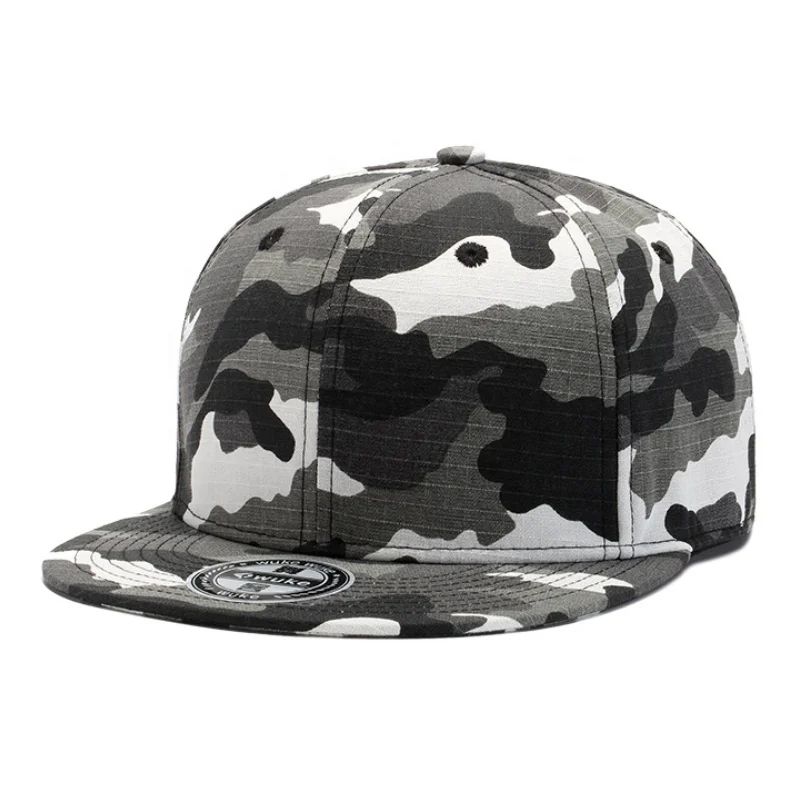 Cheap 6 panel camo gorra snapback cap logo hip hop cap