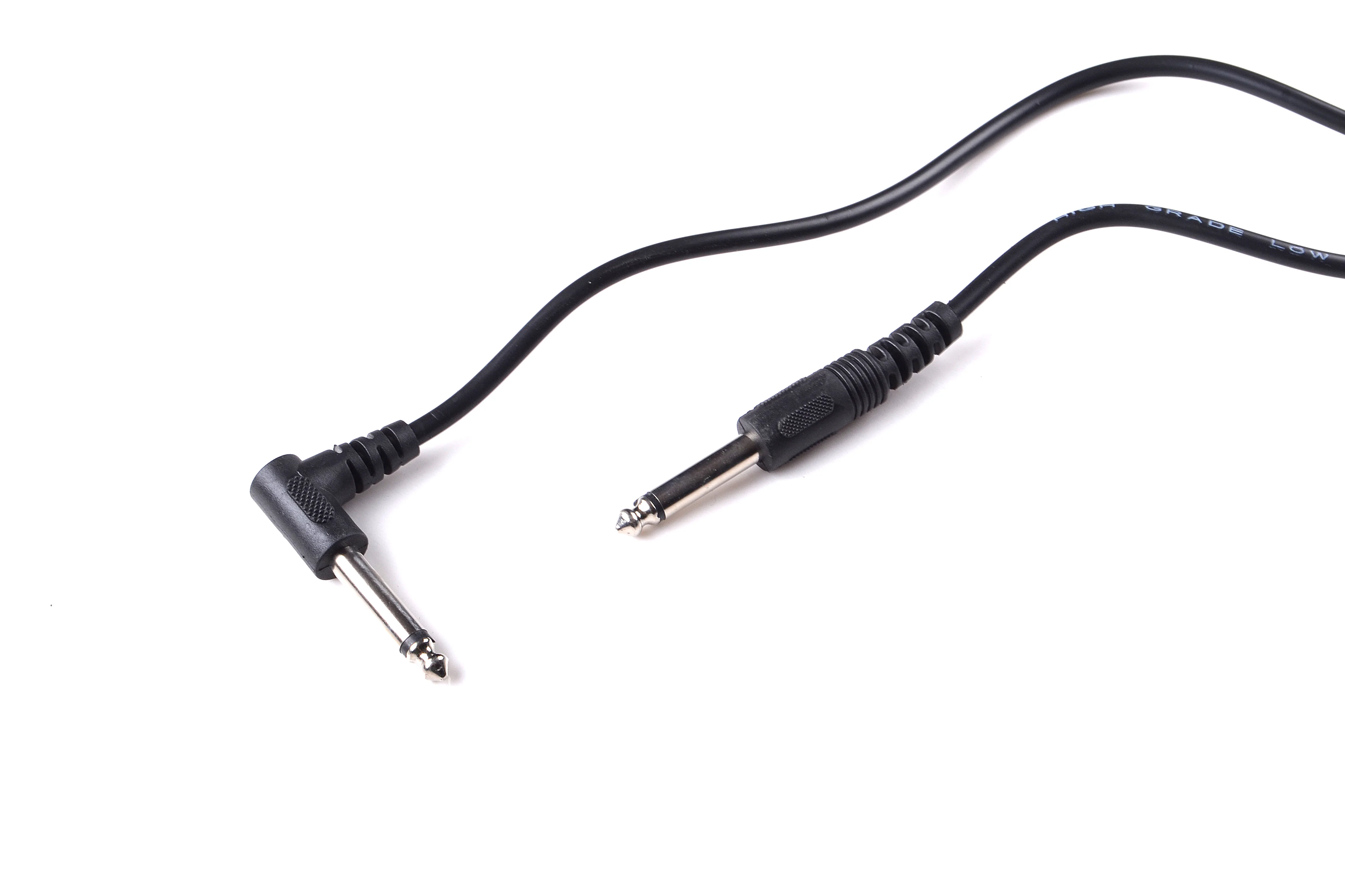 wholesale Black Guitar Cable Instrument TS To Right-Angled 3M/5M/10M guitar patch cable High Quality For Electric Guitar cable