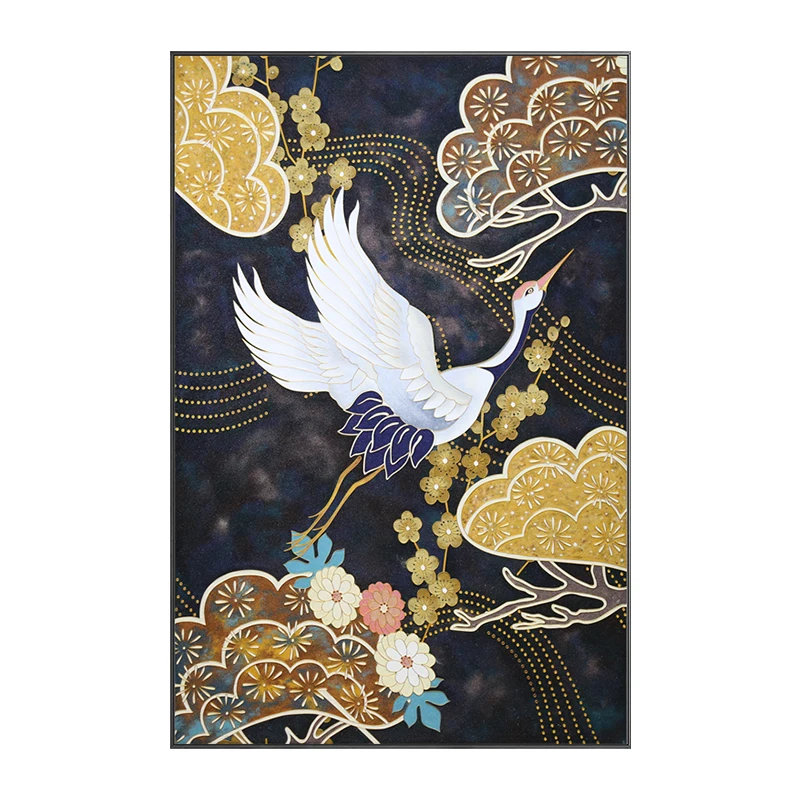 Chinese Metal Art Decor Bird And Flower Fragrance Handmade Cloisonne Enamel Wall Art Painting