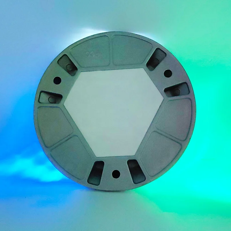 Bright Yard Pathway Lighting Ground Mounted Blue Green White 3 Colored LED Road Markers Lamp Wireless Solar Panel Dock Light