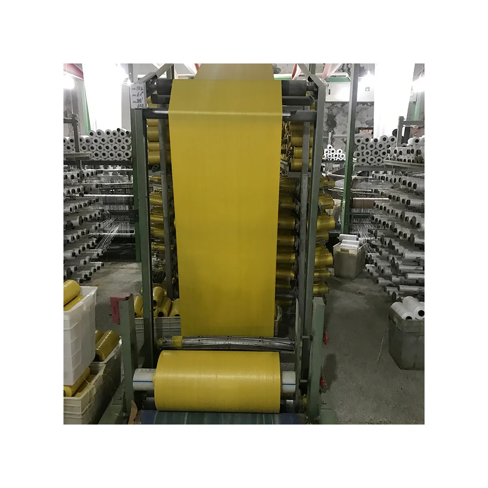 Полипропиленовый тканый мешок pp, поставщик тканевых сумок, рулон ткани желтого цвета