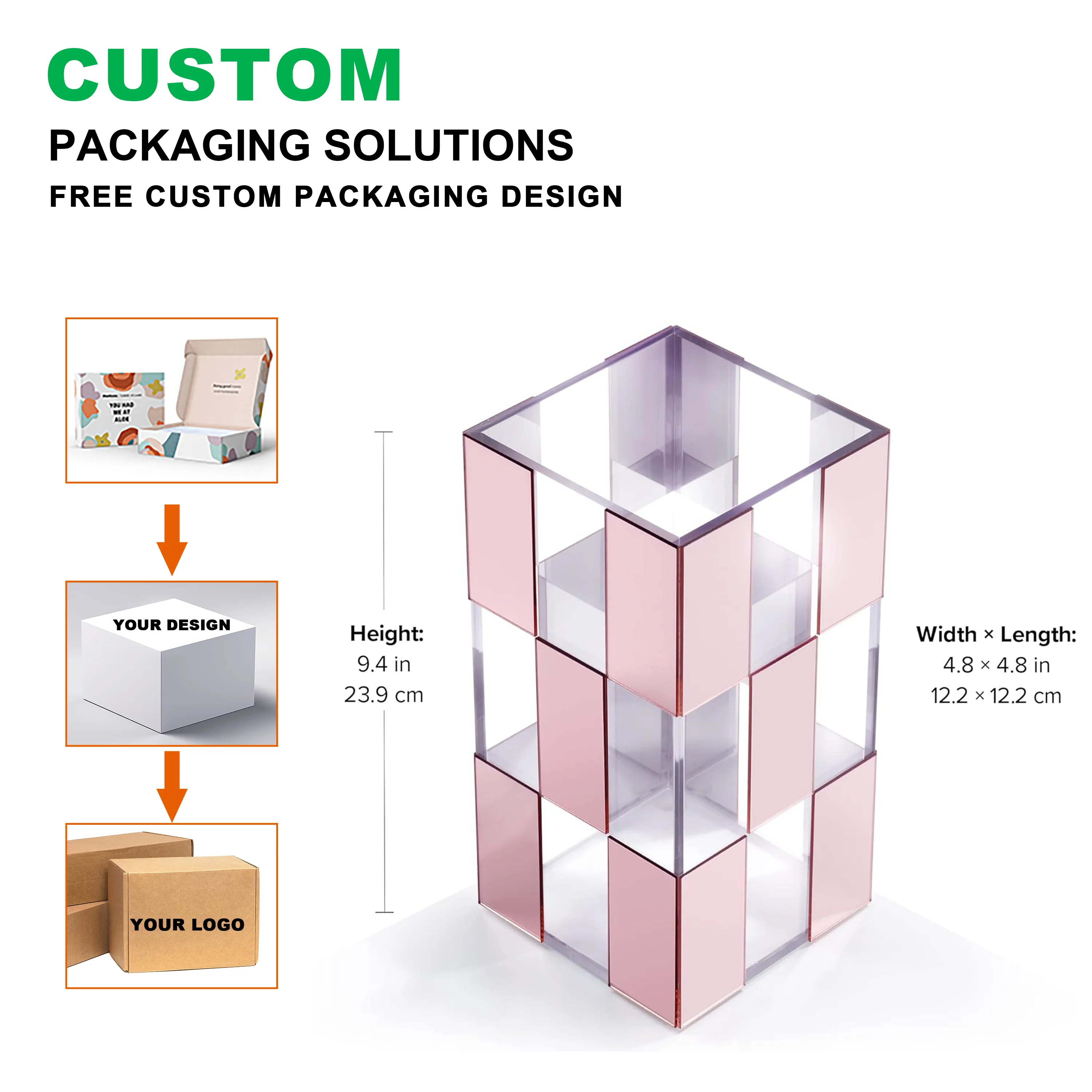 Custom Acrylic Lucite Bud Vase Tabletop Wedding Centerpiece and Home Decor for Wedding Parties Parties Flower Bouquet Vase