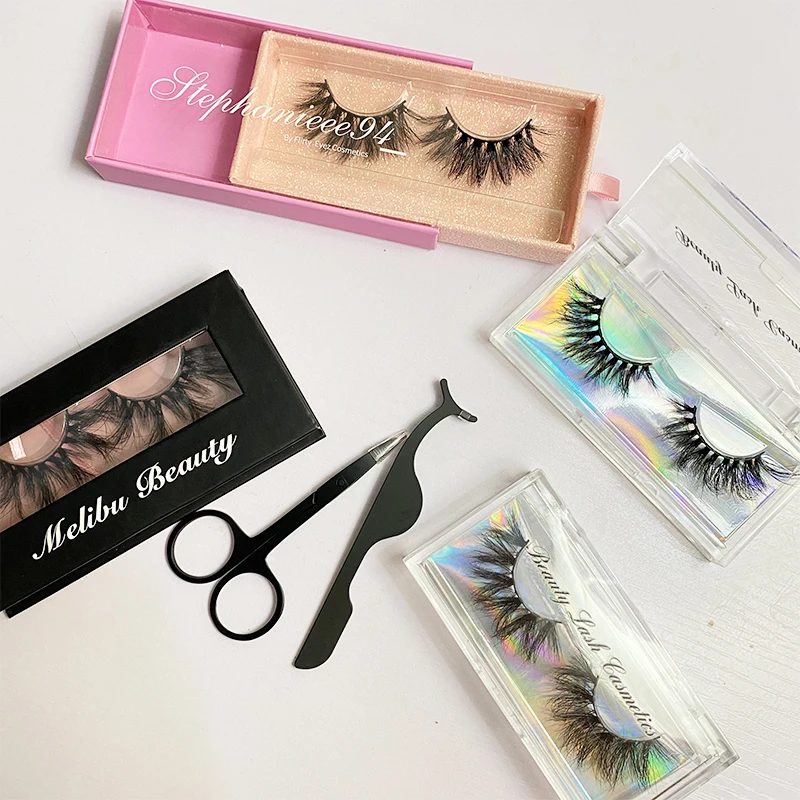 Free samples best selling product wholesale lashes fluffy 25mm mink eyelash packaging lash box vendors