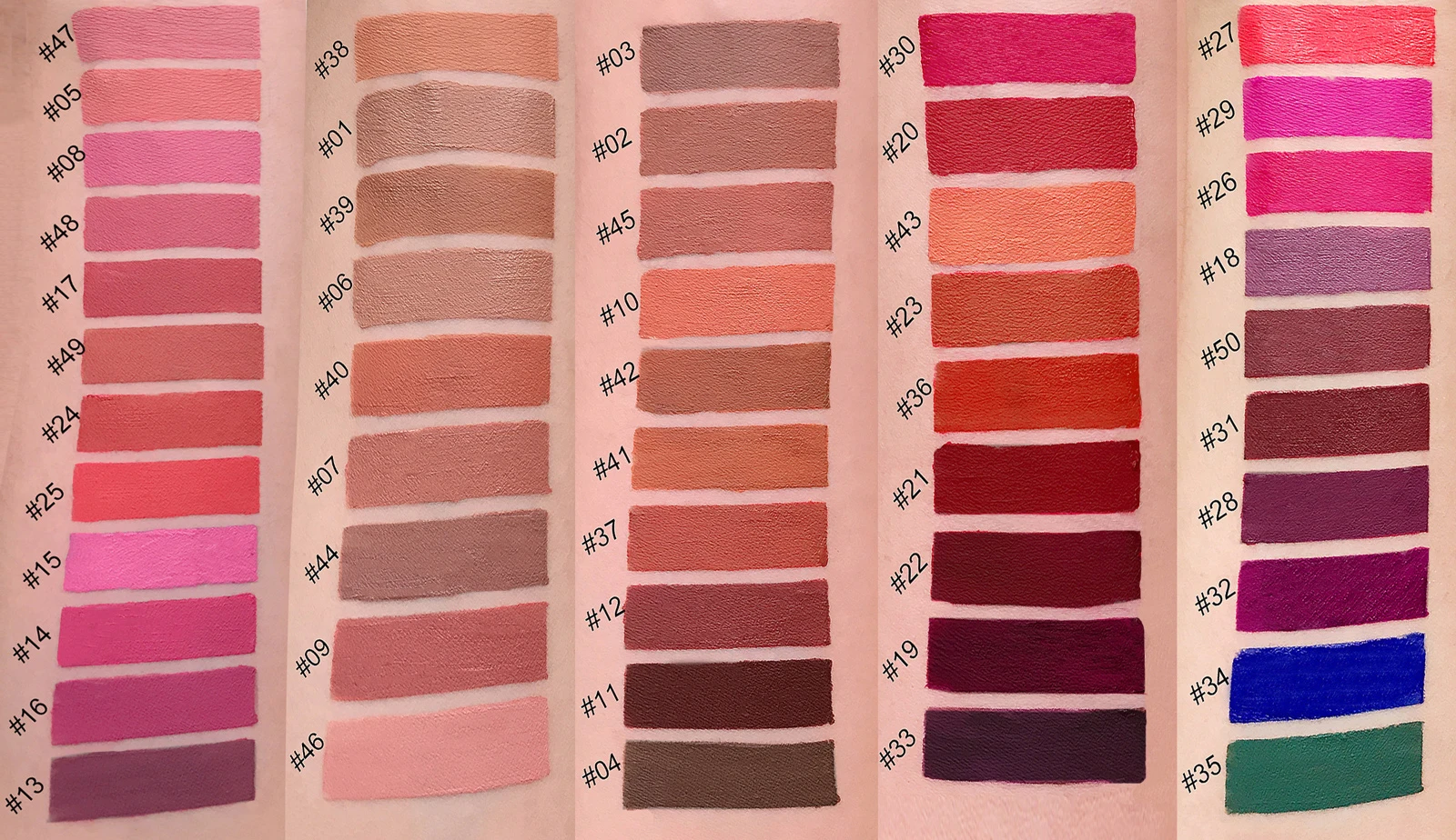 No logo wholesale high quality waterproof liquid matte lipstick private label