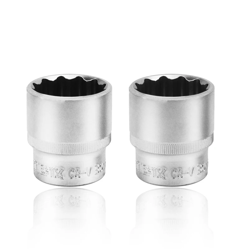 Metric  1/2in 30mm  Chromium Vanadium Steel Repair Hand Tools 8-32mm CRV Twelve Point Socket