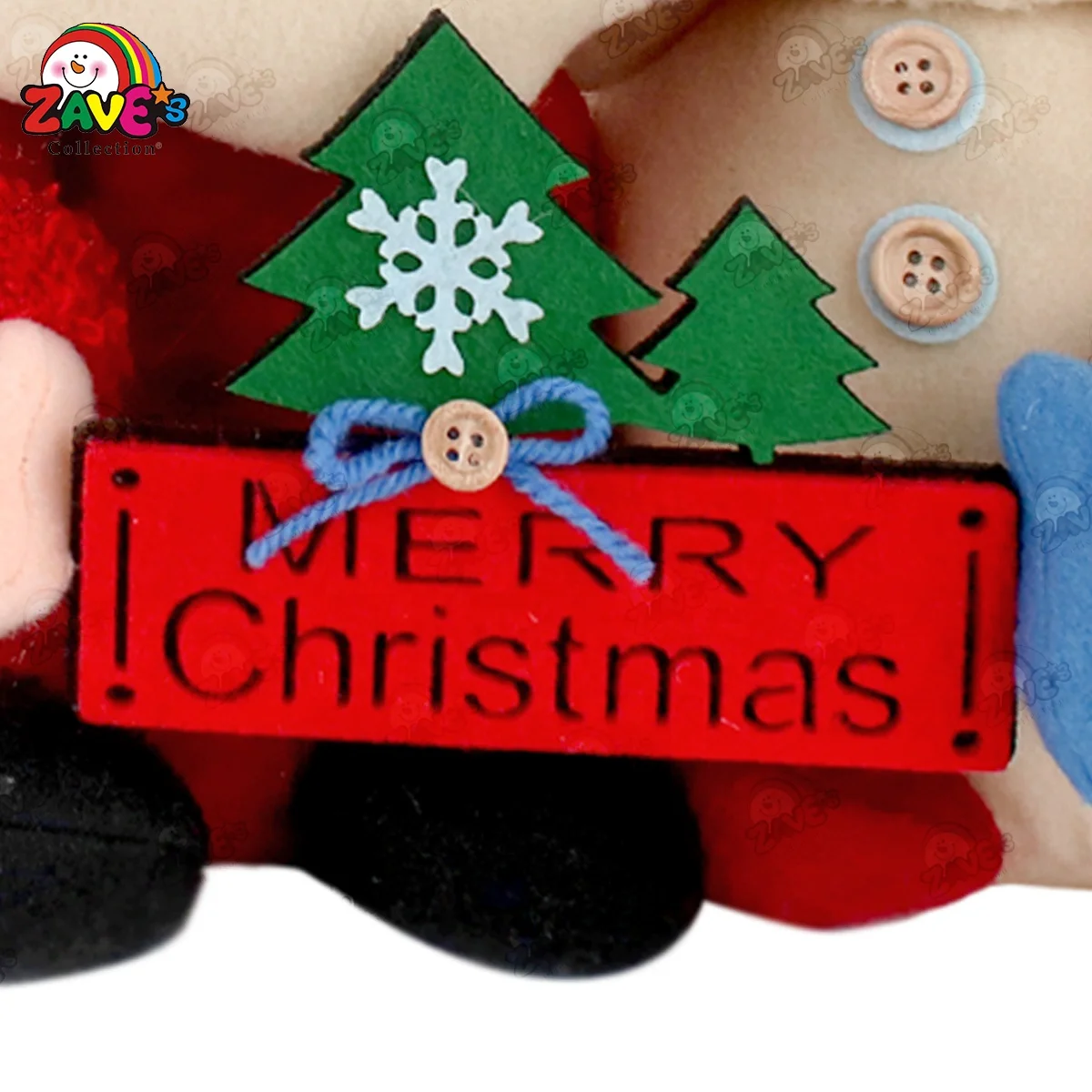 Zaves Hug Snowman Santa Desktop Decoration with Sign Pine Snowflake Winter Indoor Plush Holiday Supplies christmas