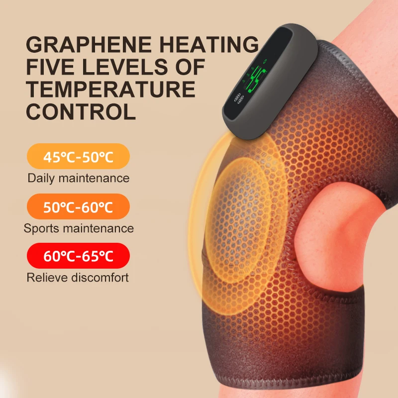 Knee / Elbow / shoulder Joint massager with heat vibration joint with high frequency vibrate pain relief wireless rechargeable