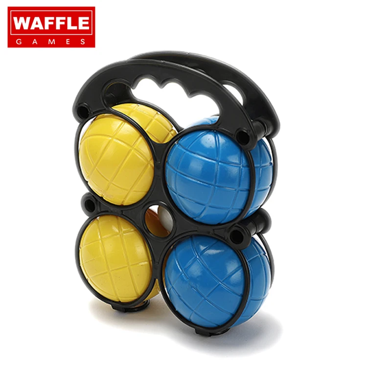
WAFFLE GAMES Premium Water Filled Plastic Custom Color Boules De Bocce 