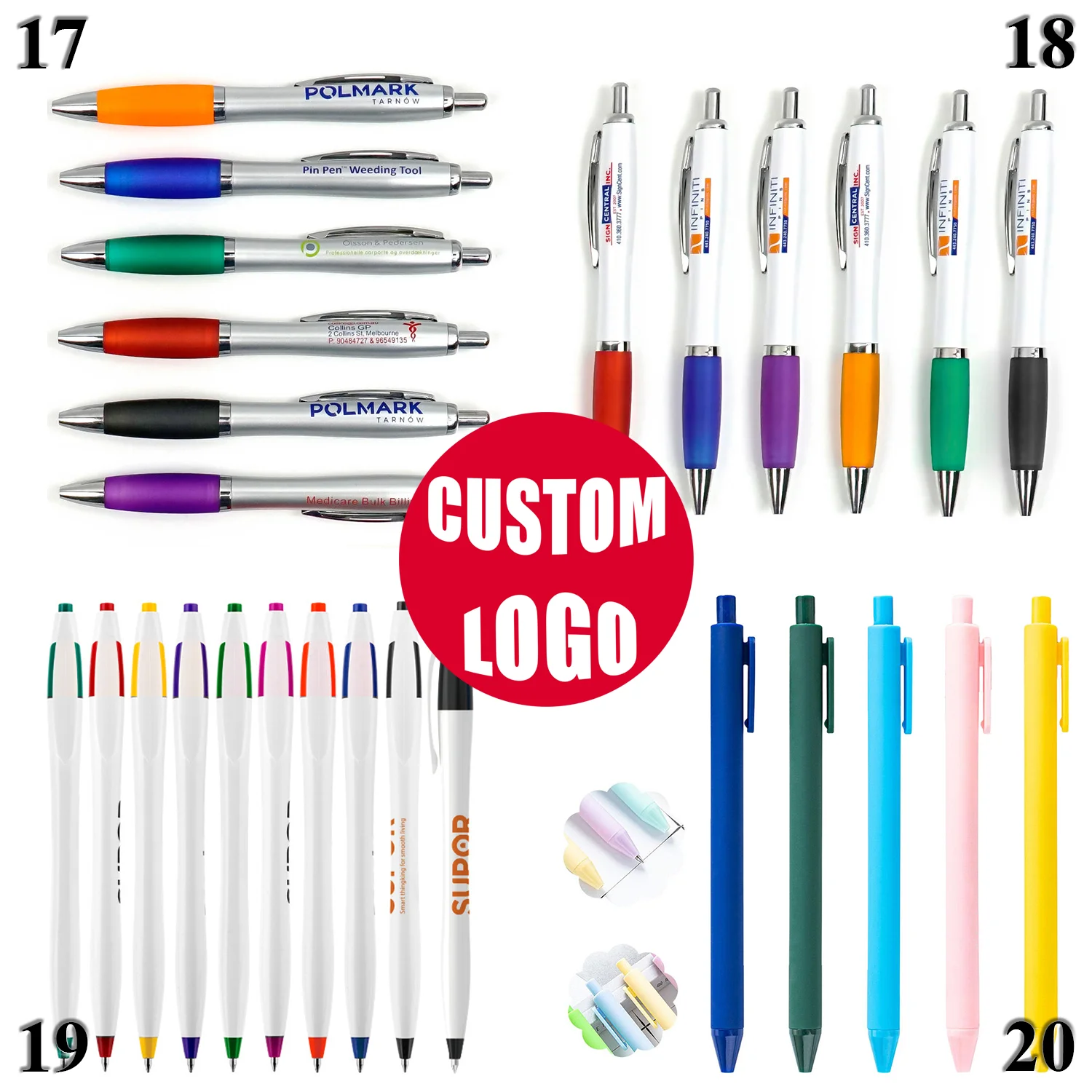 Supplier Ball Pen Luxury Advertise Ballpoint Pen Custom Plastic Metal Pen with Logo Laser Screen Print Branded Promotional Gift