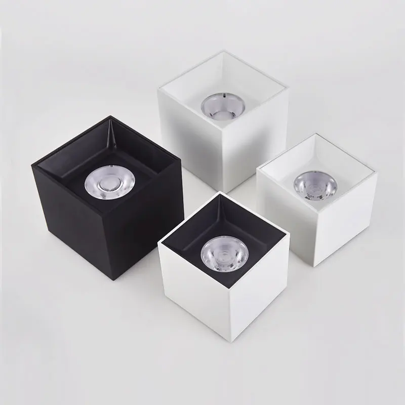 10W Square Downlight LED Surface Mounted Downlight Spotlight Ceiling Mounted Spotlight LED Ceiling Lamp