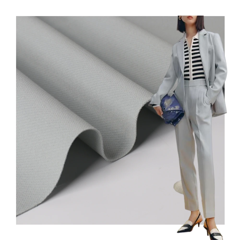 Немнущаяся переработанная полиэфирная ткань, 4 способа, Эластичный полиэстер, вискоза, спандекс, подходит для брюк, ткань