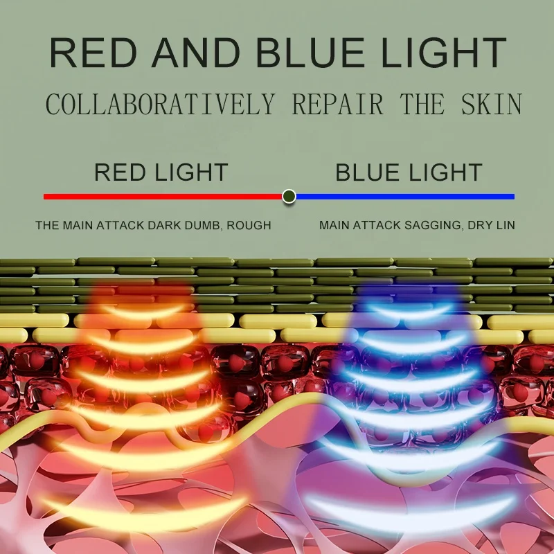 New Red and Blue Light Professional Electric facial dead skin peeling sonic cleaning face skin scrubber blackhead remover