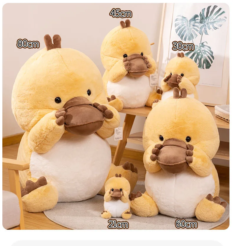 Shy platypus stuffed animal plush toys cute otter girls sleep pillow rag doll wholesale