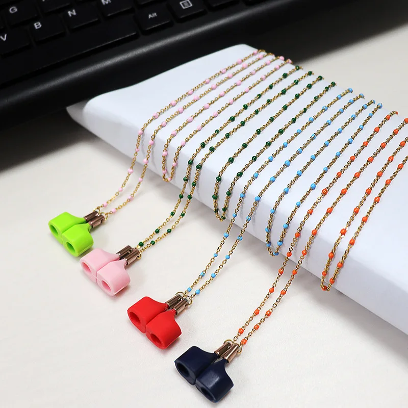 Wireless Headset Anti-lost Chain Magnetic Stainless Steel Headphones Necklace Chain For Earphone