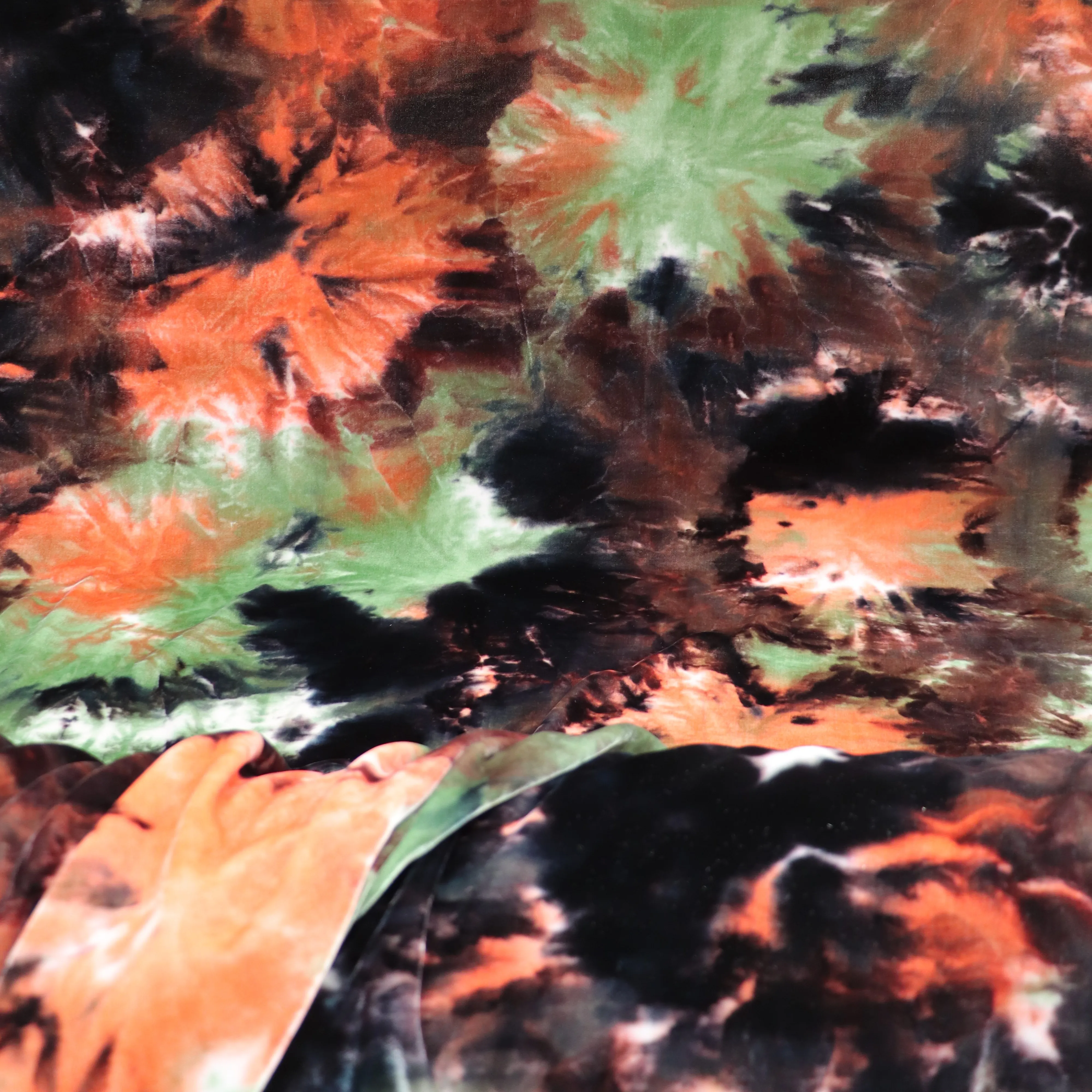 Fashion Tie dye  silk velvet  Fabrics Super Soft Comfortable  TIE DYE silk  Velvet for woven Fabrics