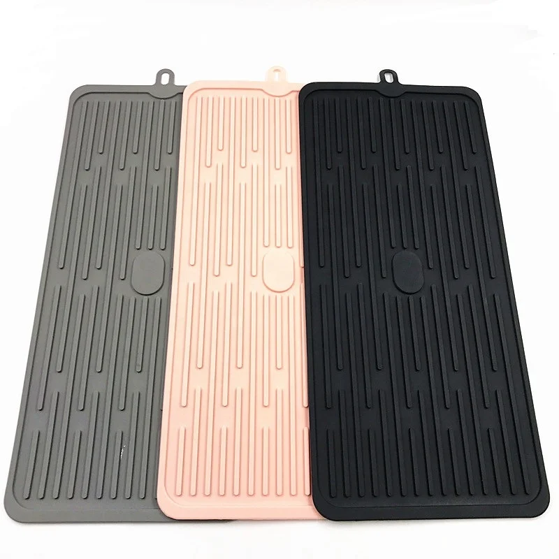 Foldable food-grade multi-function tableware silicone insulation mat decoration silicone kitchen dishes drying mat