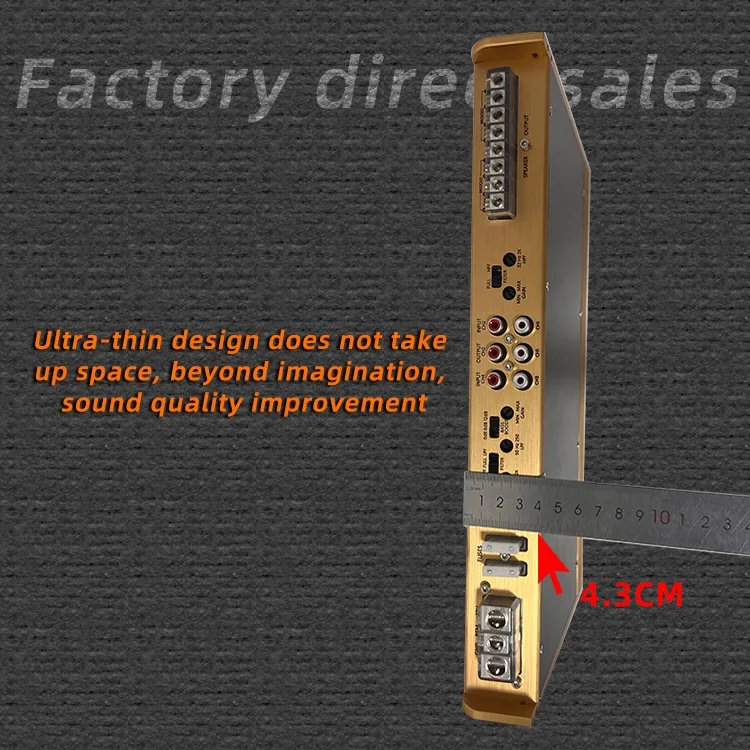 New model car amplifier 4 channel class AB 100W*4 RMS big power 12V audio amplifier for car