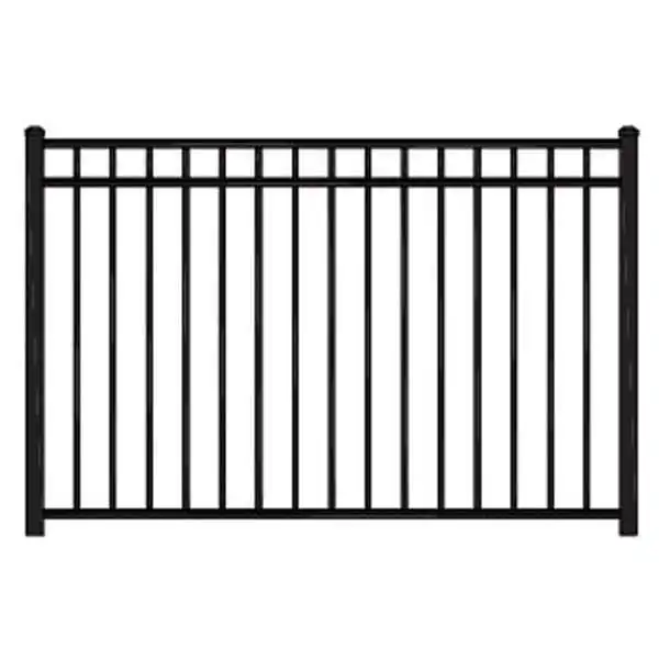 High Quality Aluminum Picket Fence Easily Assembled Outdoor Black 6ft X 8ft Zinc Garden Aluminum Fence