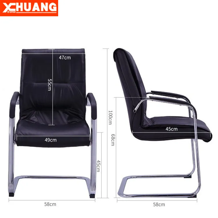 Wholesale Office Funiture Conference Room Swivel Leather Visitor Chair With