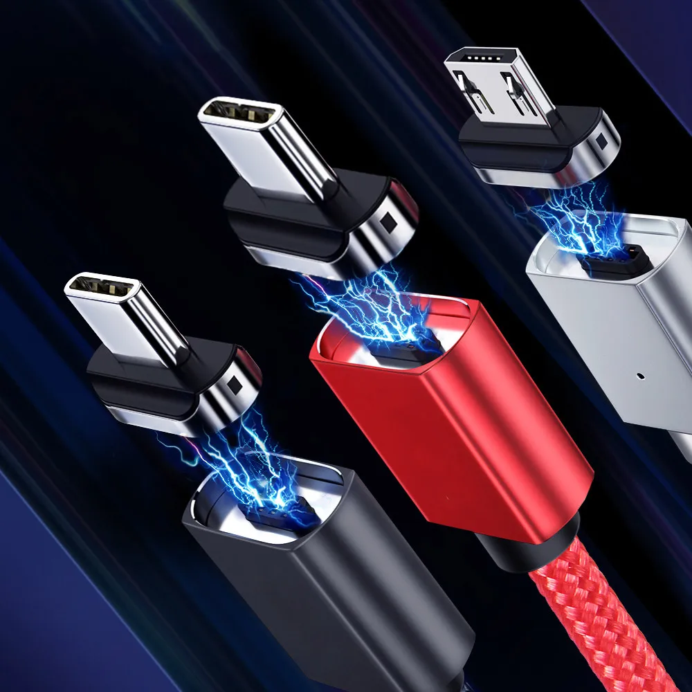 GloryMark Square Card Slot Magnetic Suction 3 In 1 Data Cable Strong Magnetic Fast Charging USBC Cable For phone