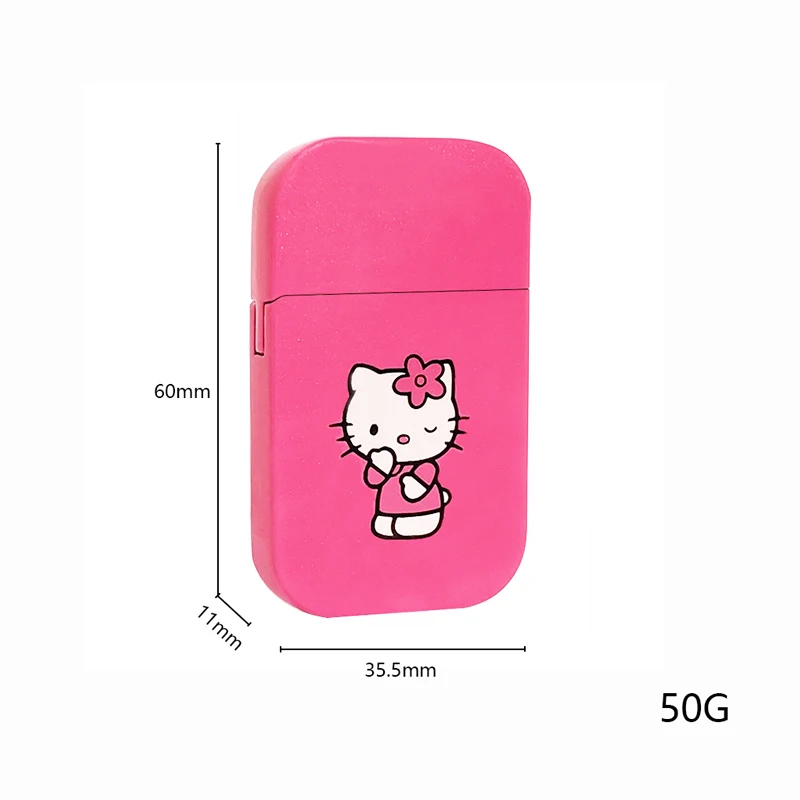 Pink metal cute Hello Kitty cat lady lighter Girls Gift inflatable windproof lighter