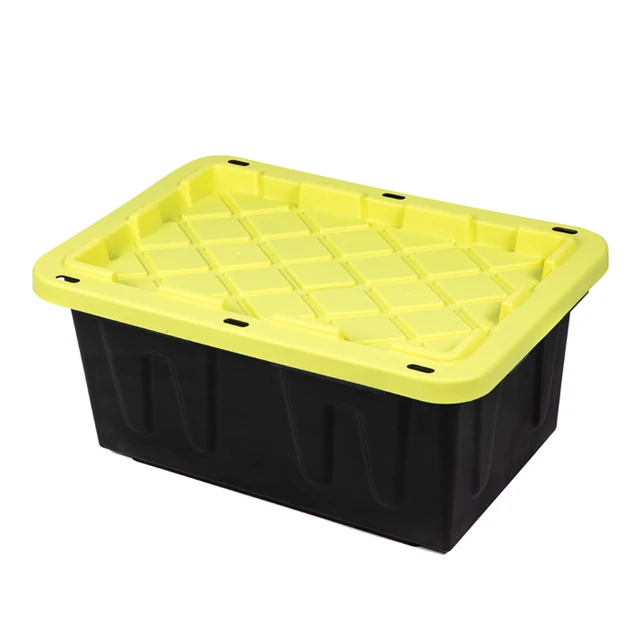 Plastic Storage Box 17 Gallon  Heavy Duty Storage Box  Lockable Container Tote large  plastic storage box