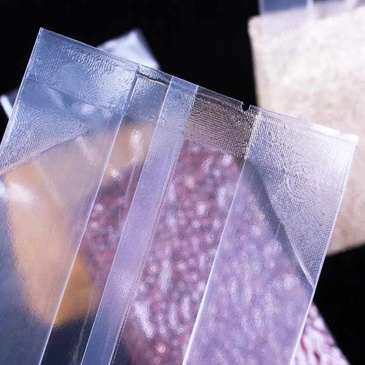 Printed food vacuum packaging plastic Pouch PET transparent plastic rice vacuum bags 1KG-5kg rice